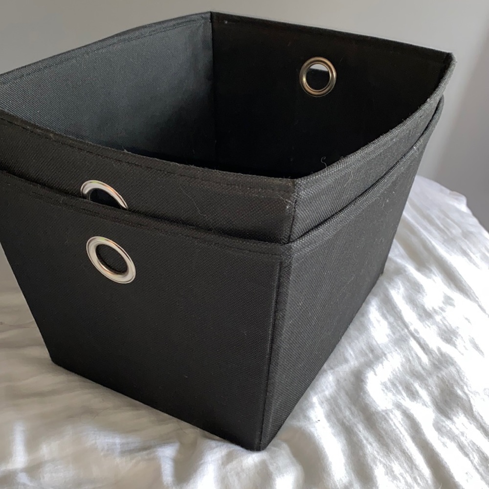Black decor room bins